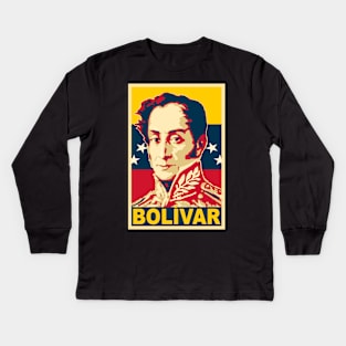 Simon Bolivar Poster Kids Long Sleeve T-Shirt